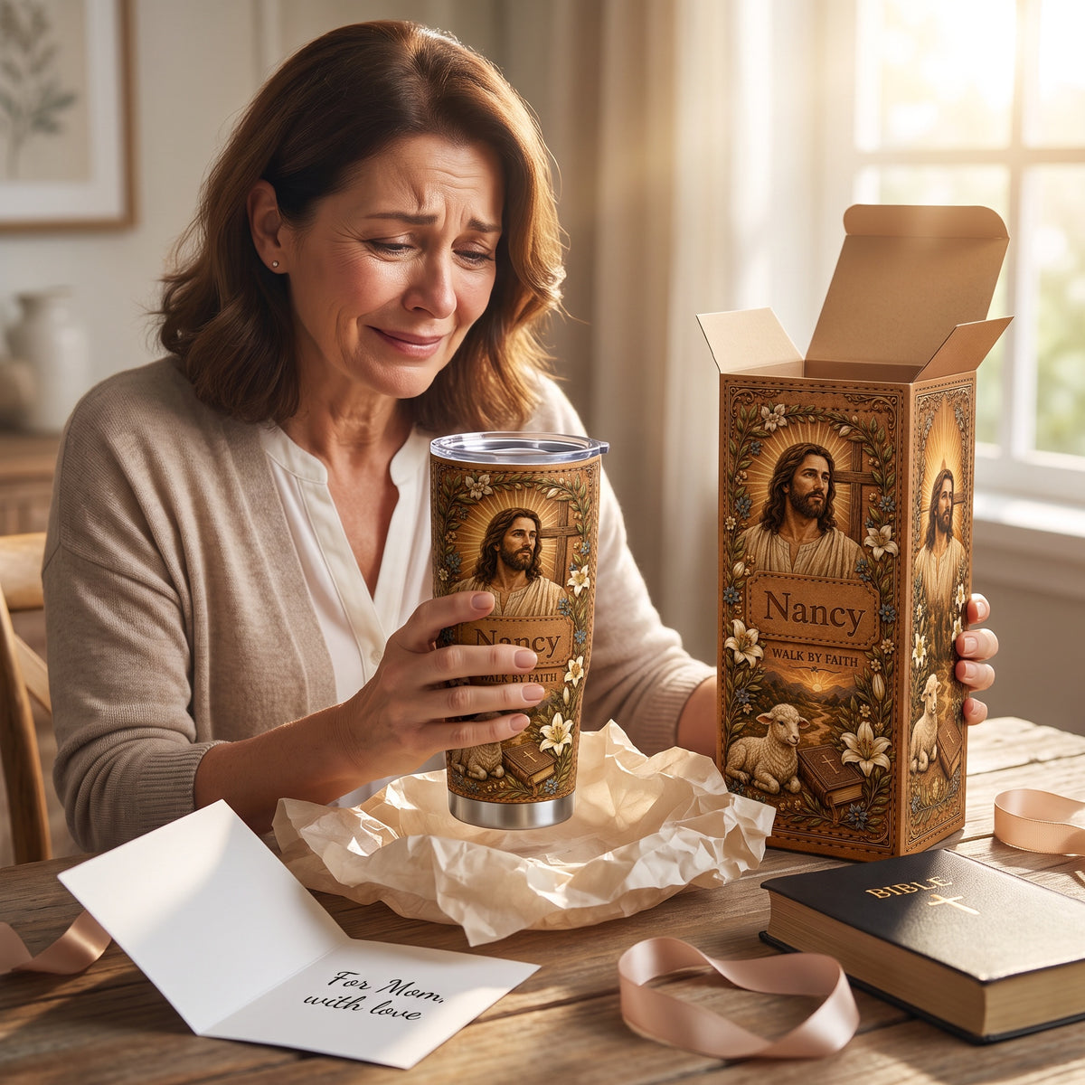 Personalized Walk By Faith Christian Tumbler