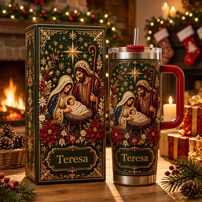 Personalized Nativity Christmas Tumbler