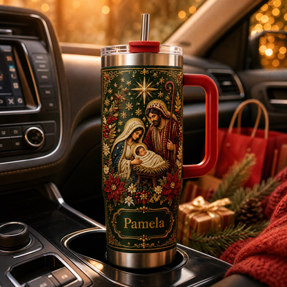 Personalized Nativity Christmas Tumbler