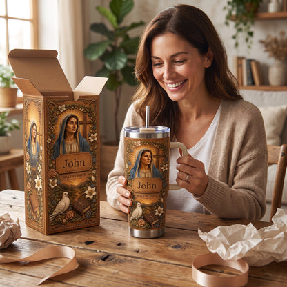 Personalized Walk By Faith Christian Tumbler