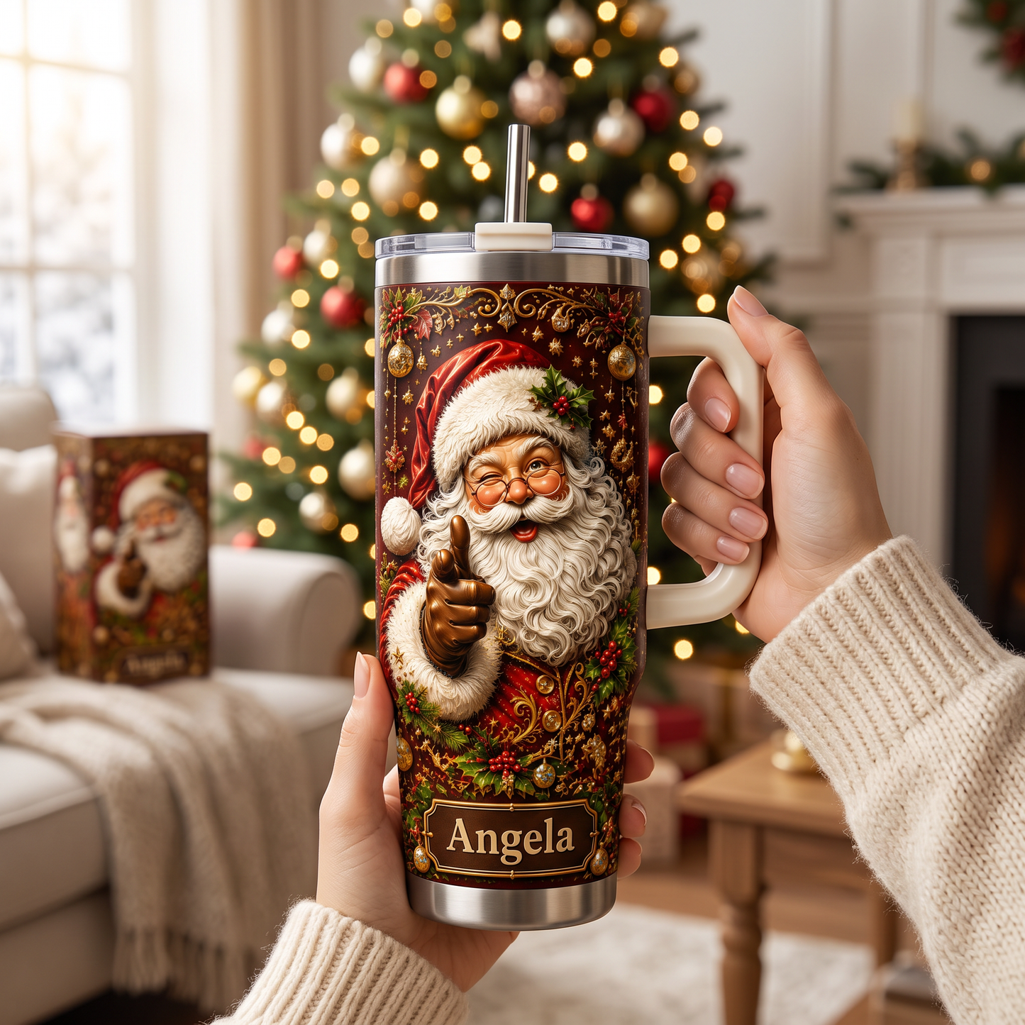 Personalized Santa Christmas Tumbler