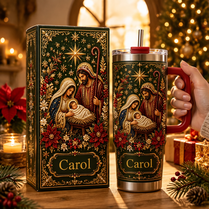 Personalized Nativity Christmas Tumbler