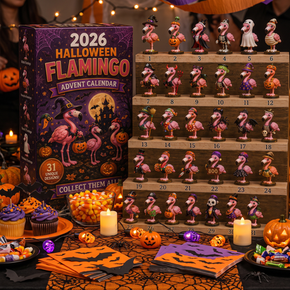 🦩 2026 Halloween Flamingo Advent Calendar – Every Day Brings New Surprises 🎃