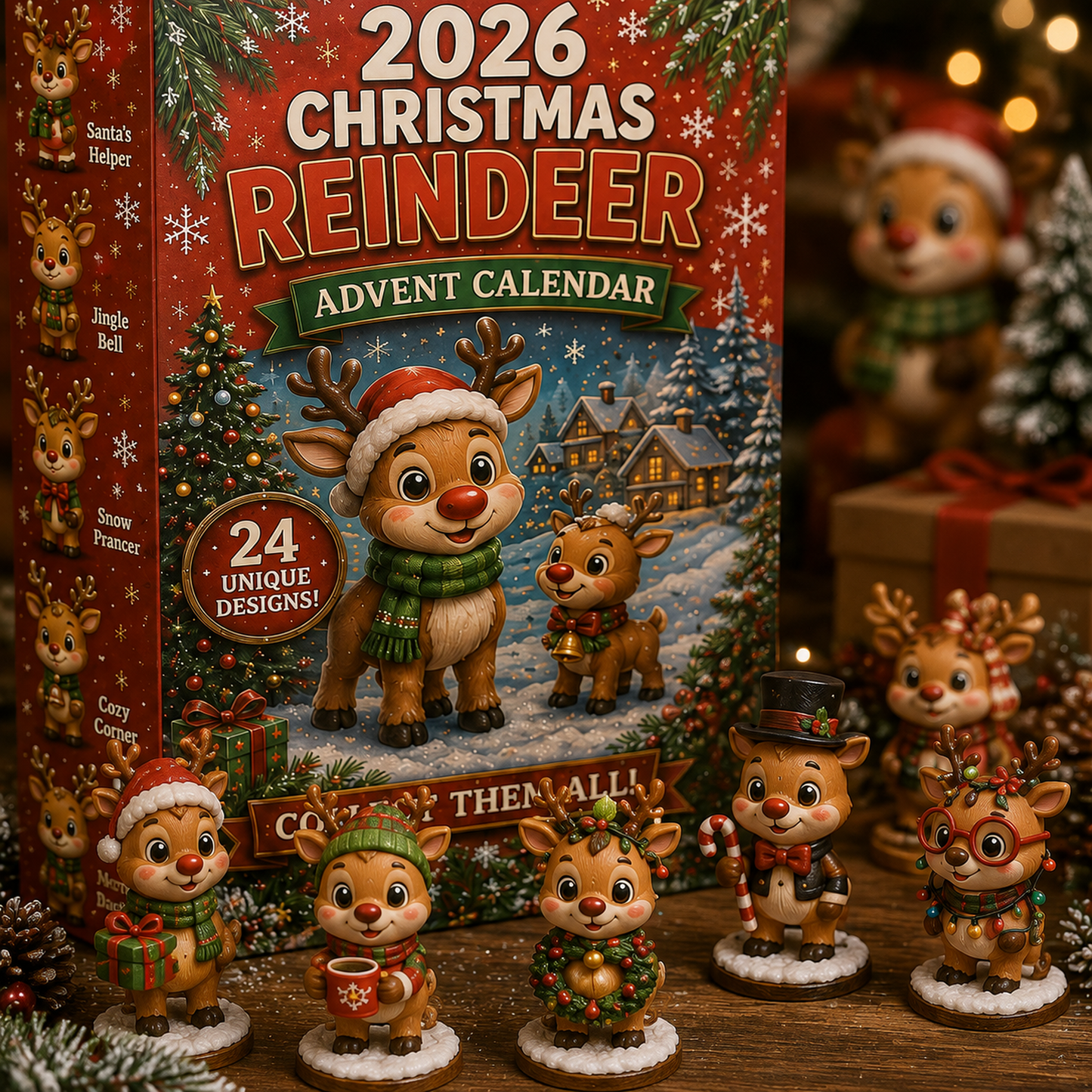 🦌 2026 Christmas Reindeer Advent Calendar — A Collectible Holiday Display Set