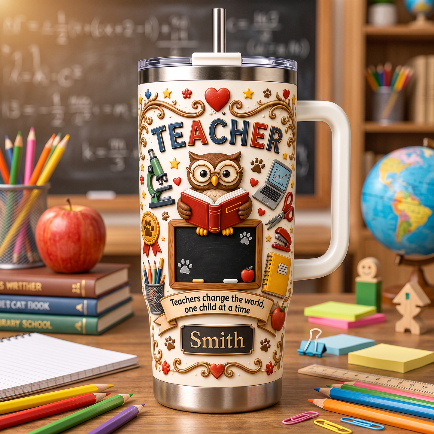 Personalized Teacher Gift Tumbler For Back To School