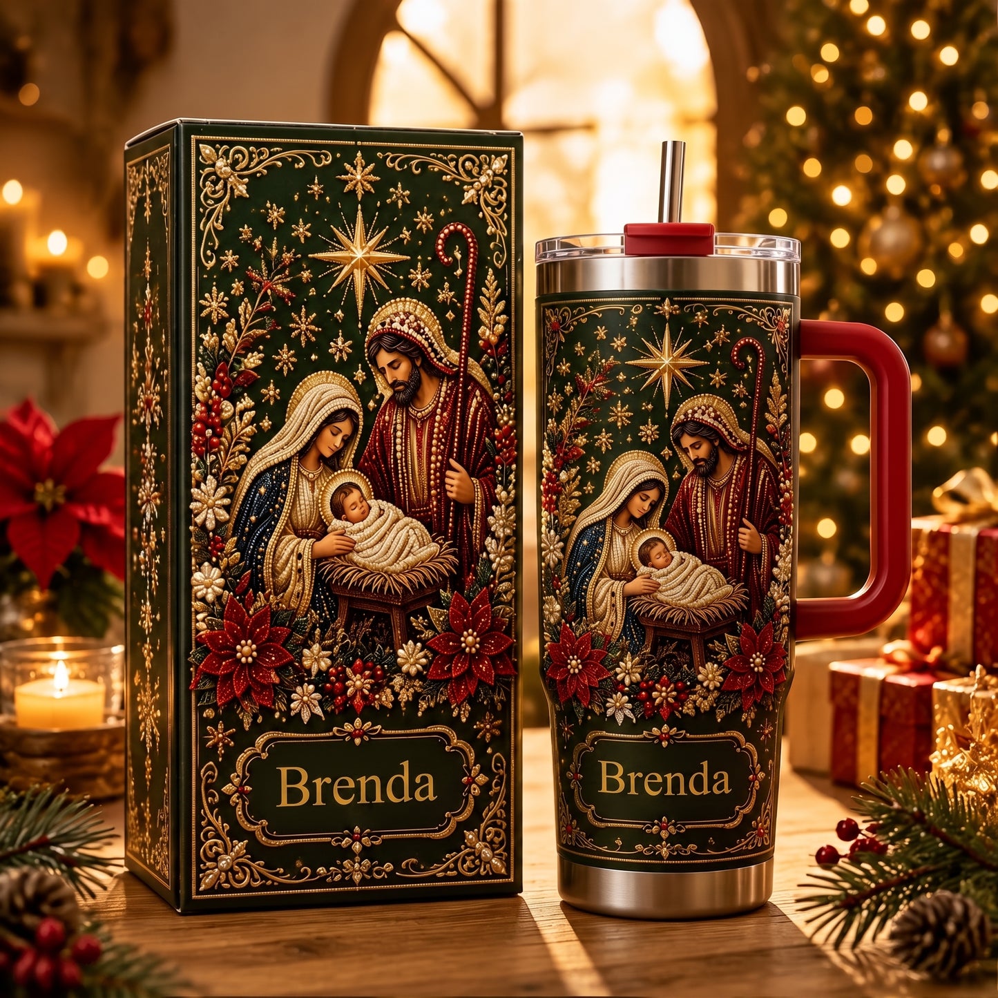 Personalized Nativity Christmas Tumbler