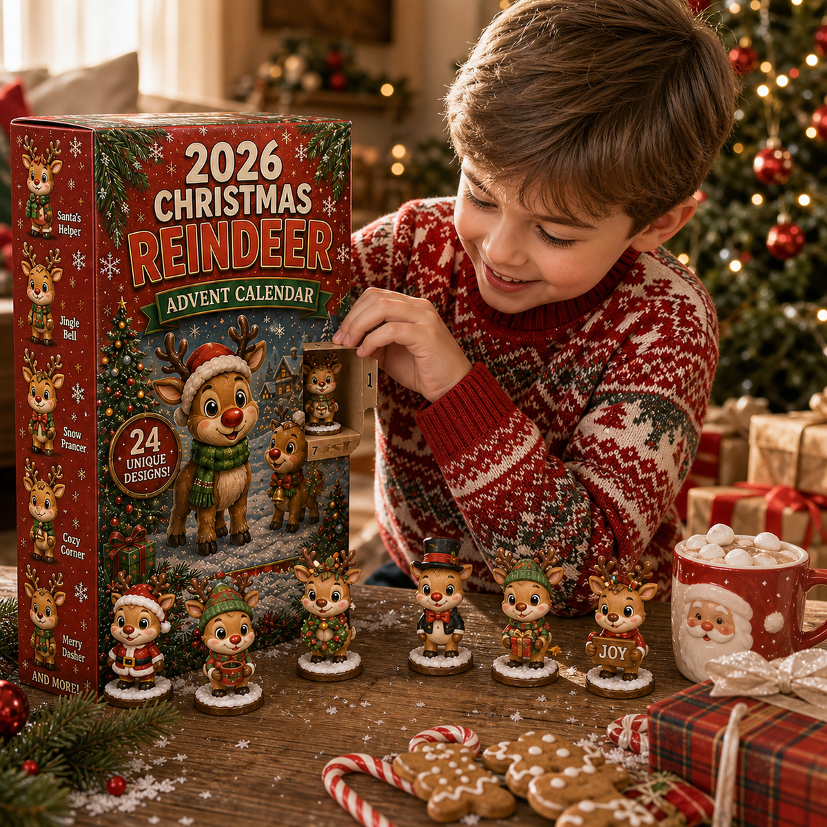 🦌 2026 Christmas Reindeer Advent Calendar — A Collectible Holiday Display Set