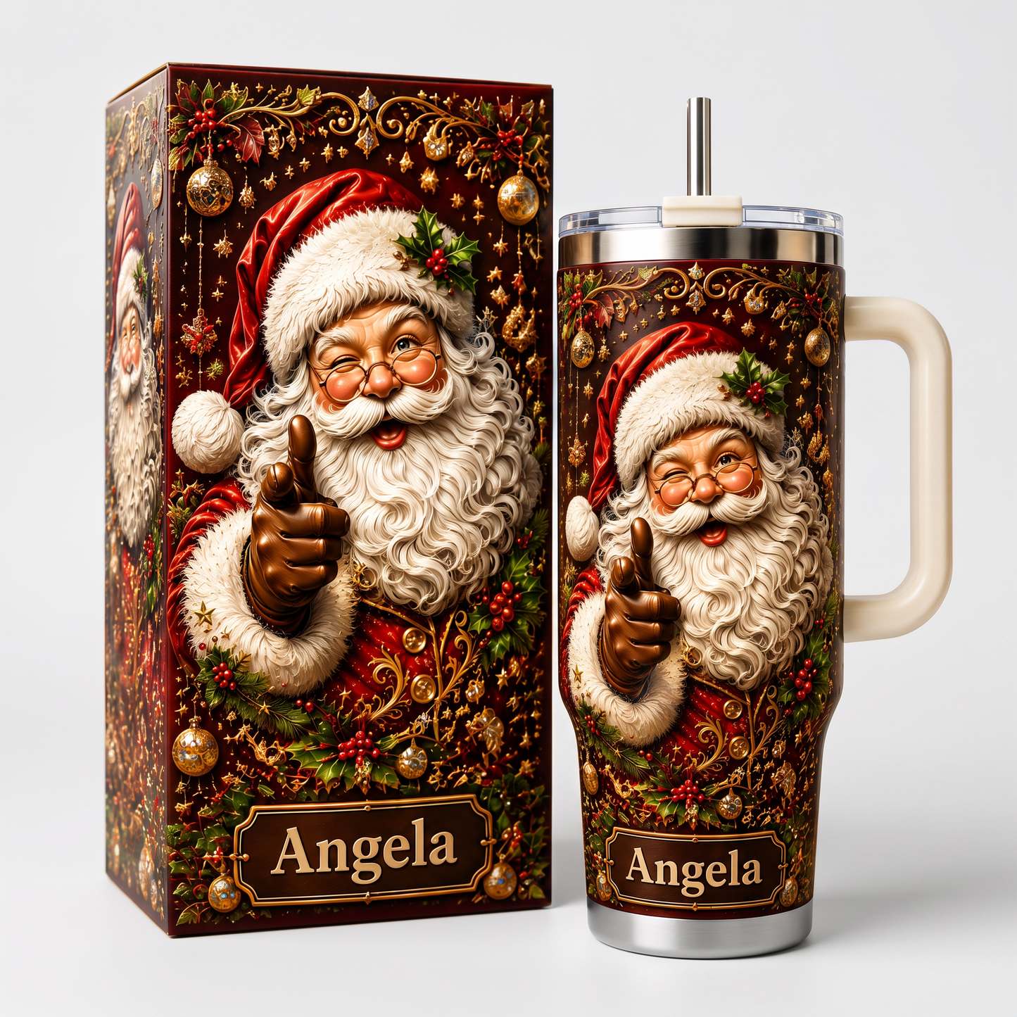 Personalized Santa Christmas Tumbler