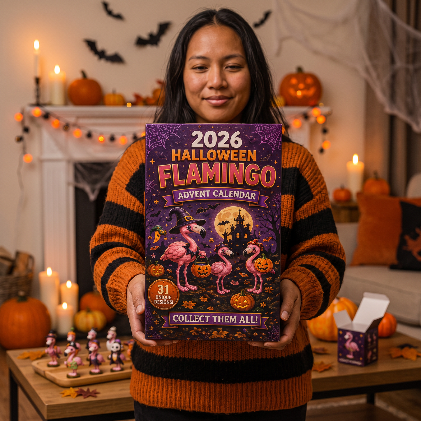 🦩 2026 Halloween Flamingo Advent Calendar – Every Day Brings New Surprises 🎃