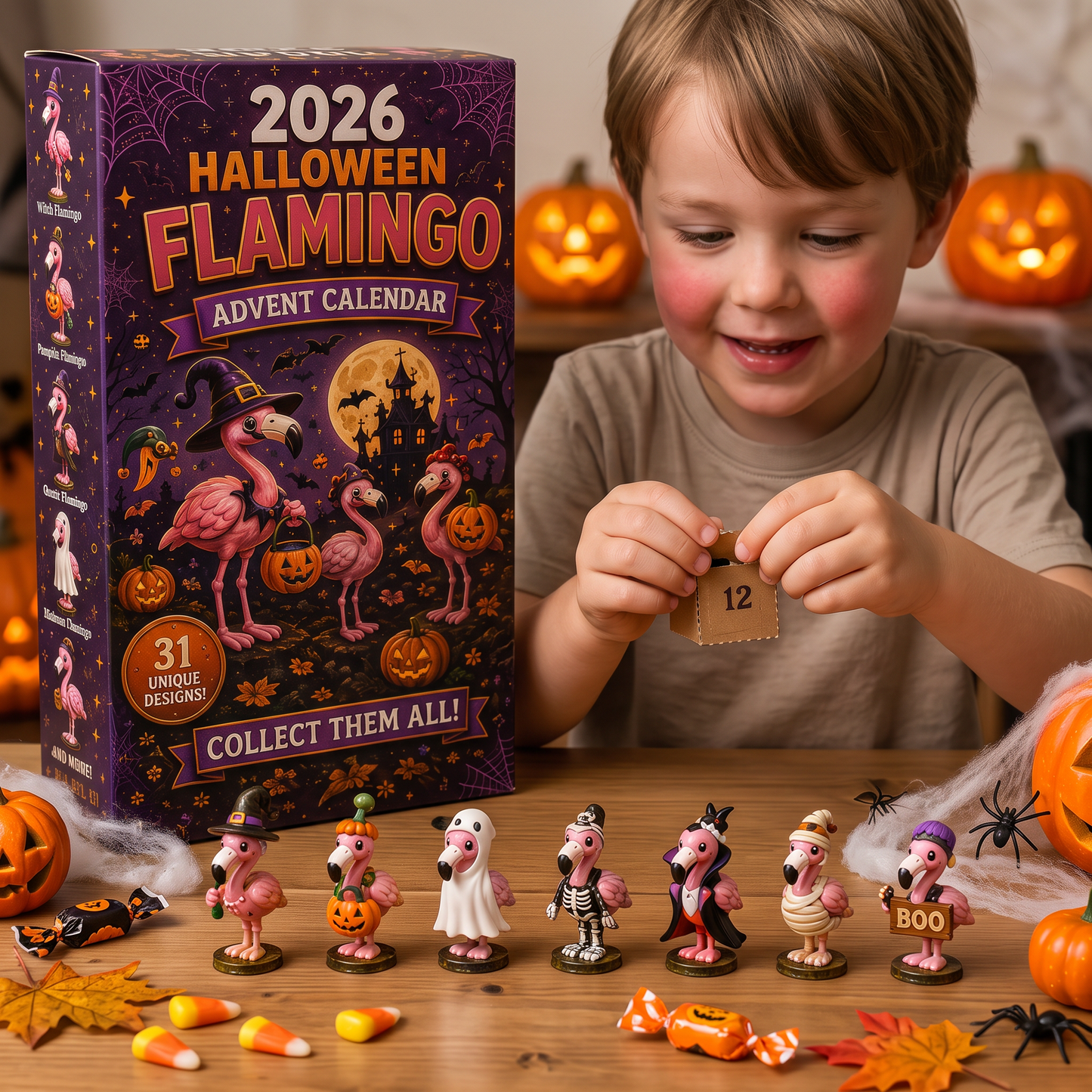 🦩 2026 Halloween Flamingo Advent Calendar – Every Day Brings New Surprises 🎃