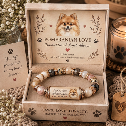 🐾 Personalized Dog family Memorial Bracelet Gift Set With gift Box
