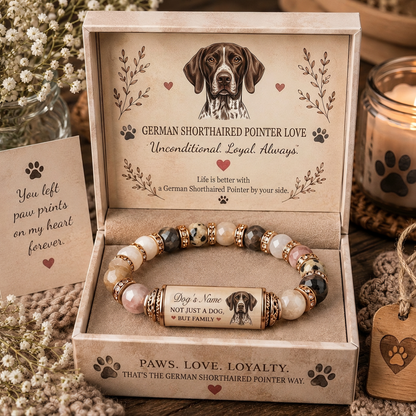 🐾 Personalized Dog family Memorial Bracelet Gift Set With gift Box