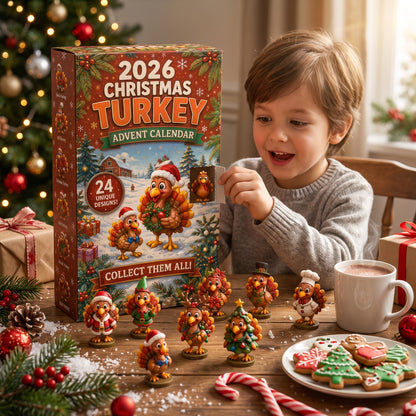🔥🔥45% off today only🦃 2026 Christmas Turkey Advent Calendar - 24 Unique Funny Turkeys to Surprise