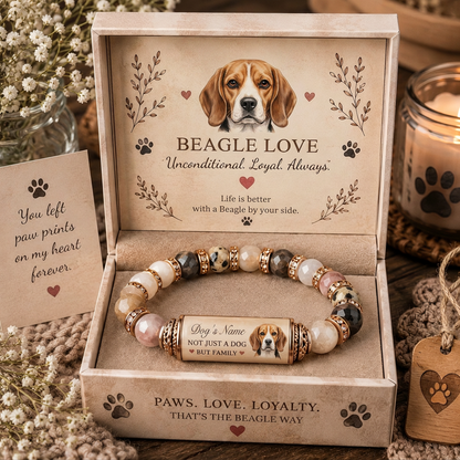 🐾 Personalized Dog family Memorial Bracelet Gift Set With gift Box