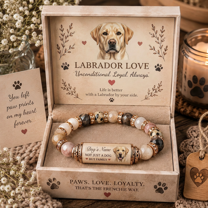 🐾 Personalized Dog family Memorial Bracelet Gift Set With gift Box