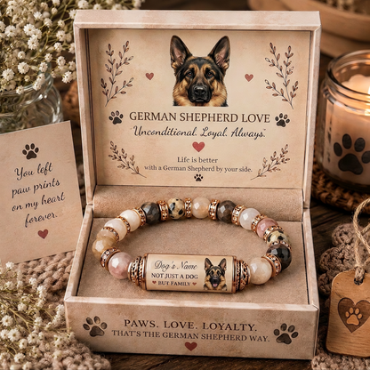 🐾 Personalized Dog family Memorial Bracelet Gift Set With gift Box