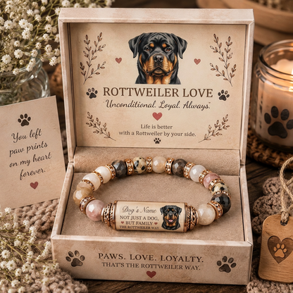 🐾 Personalized Dog family Memorial Bracelet Gift Set With gift Box