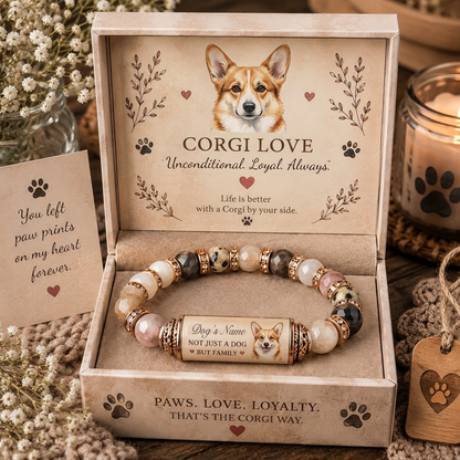 🐾 Personalized Dog family Memorial Bracelet Gift Set With gift Box