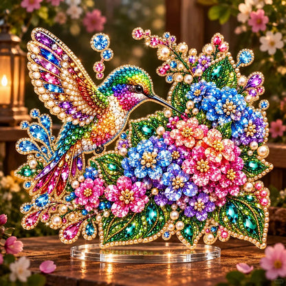 Sparkling Pearl & Jewel Painting Acrylic Display Ornament Gift 🌸✨